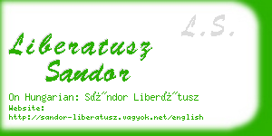 liberatusz sandor business card